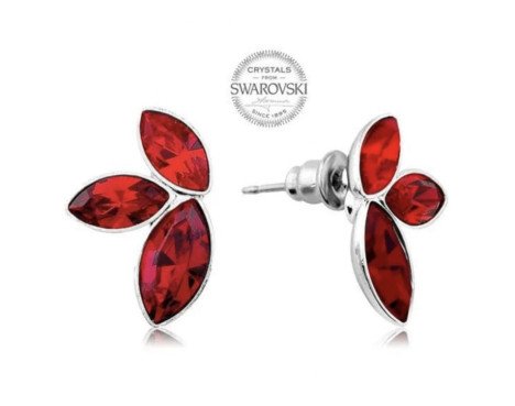 Boucles d'Oreilles Pétales Rouges de Passion