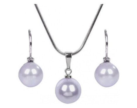Ensemble collier et boucles d'oreilles Levien