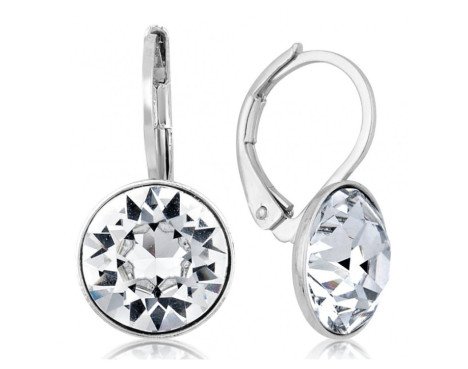 Boucles d'oreilles Levien CHATON 10mm cristal Swarovski