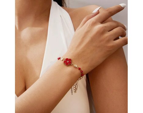 Sucré Fleur Alliage Placage Femmes Bracelets