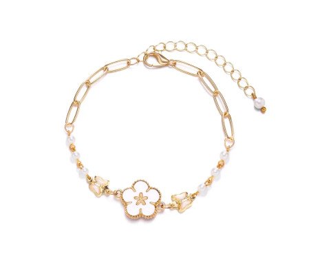 Sucré Fleur Alliage Placage Femmes Bracelets