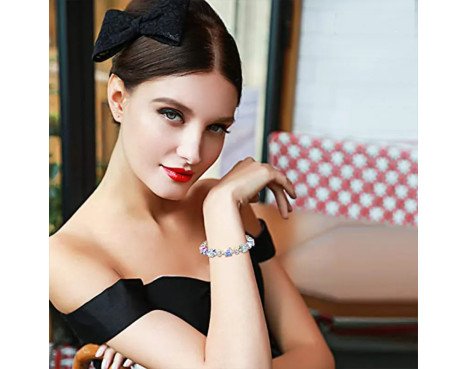 Mode Géométrique Carré Cristal Autrichien Femmes Bracelets Des Boucles D'oreilles Collier