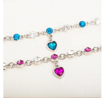 Forme De Coeur De Mode De Cristal Strass Bijoux Bracelet