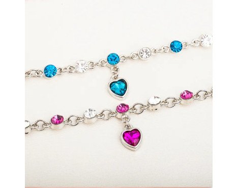 Forme De Coeur De Mode De Cristal Strass Femmes Bijoux Bracelet