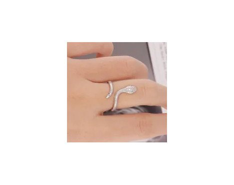 Élégant Serpent Acier Inoxydable 304 Placage Anneau Ouvert 1 Pièce