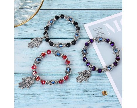 Mode Paume Alliage Verre Placage Unisexe Bracelets 1 Pièce