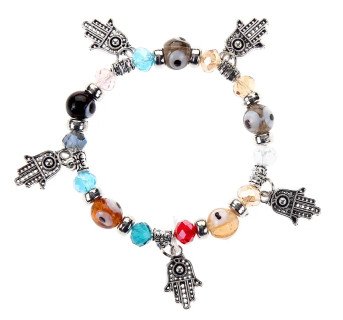 Mode Paume Alliage Verre Placage Unisexe Bracelets 1 Pièce