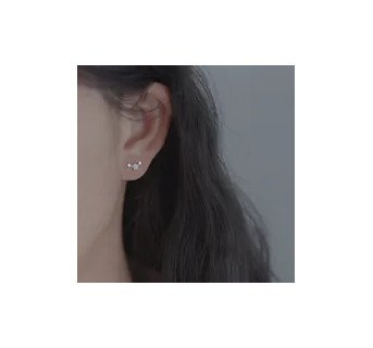 1 Paire Style Simple Rubik's Cube Placage Cristal Autrichien Argent Sterling Boucles D'oreilles