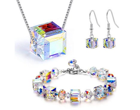 Mode Géométrique Carré Cristal Autrichien  Bracelet sublime