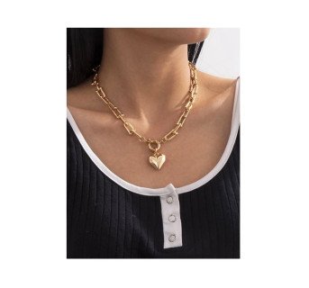Collier Tiffany pour femmes, couleur or, modèle cœur, luxe, nouvelle saison, 2412