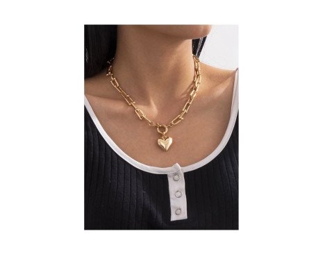 Collier Tiffany pour femmes, couleur or, modèle cœur, luxe, nouvelle saison, 2412