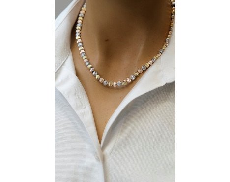 Collier en pierre Dorica pour femmes, couleur or, rose et argent