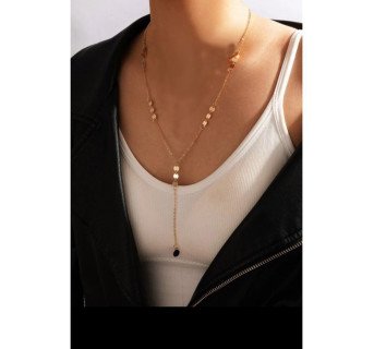 Collier avec pendentif à trois paillettes scintillantes
