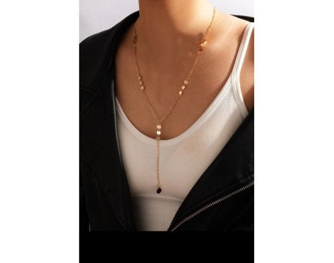 Collier avec pendentif à trois paillettes scintillantes