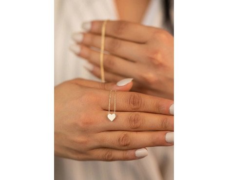 Collier Cœur Doré sans Pierre : Élégance Intemporelle
