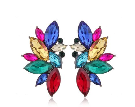 Boucles d’Oreilles Style Coréen en Alliage et Acrylique – Design Gouttelettes d’Eau