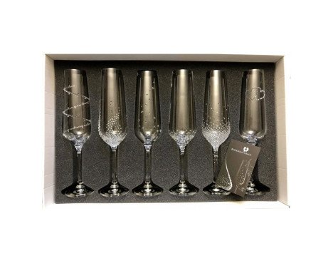 Vin mousseux et champagne raffinés cristaux Swarovski®Ensemble de 6 verres